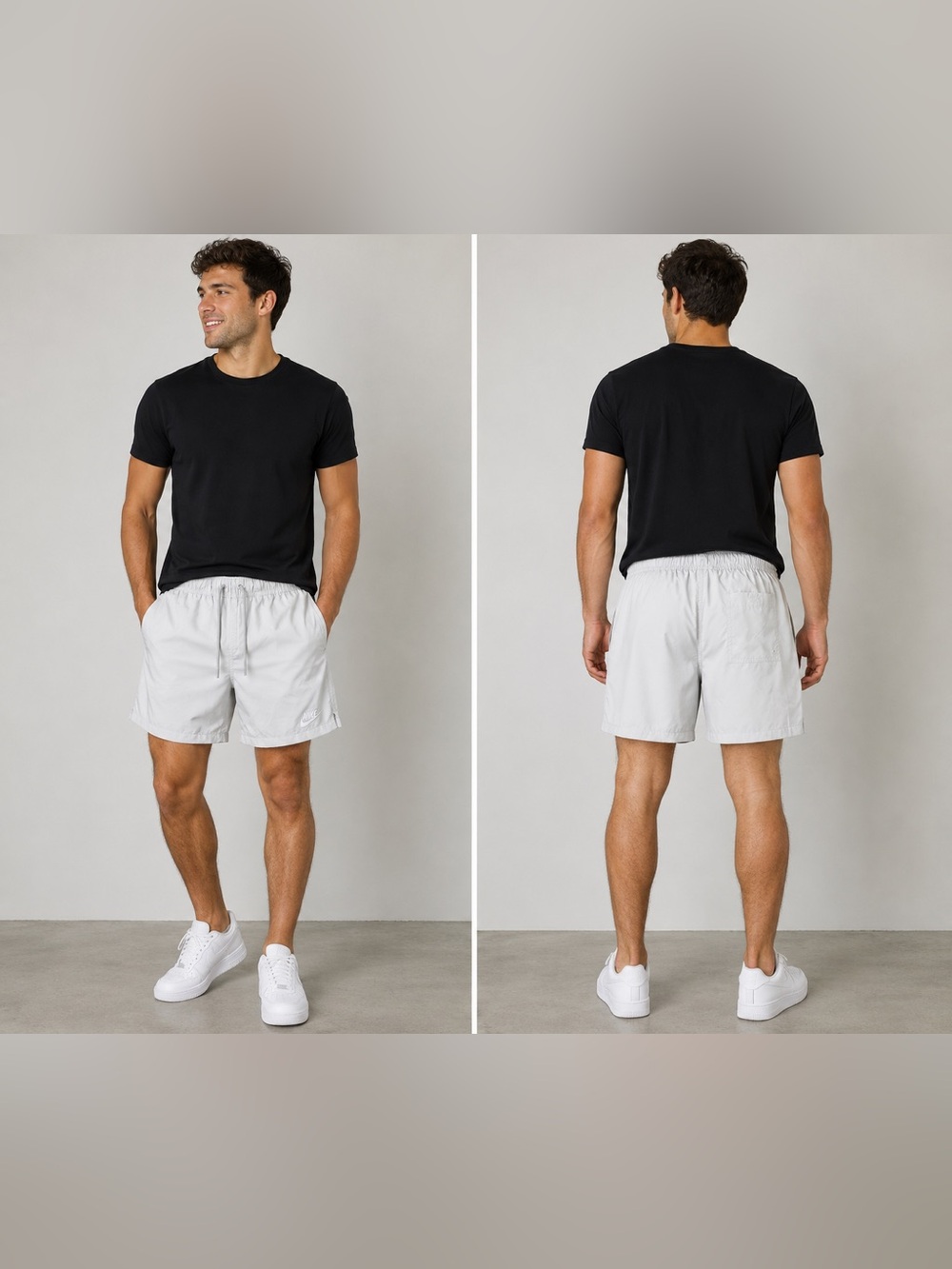Nike Shorts Mens XS Gray Club Woven Flow Athletic Drawstring Mesh Lined Outdoor‎